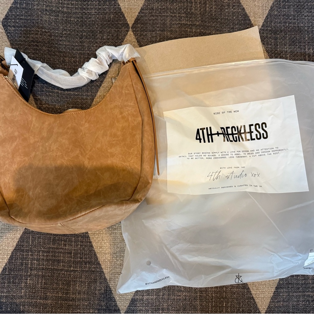 4th + Reckless Camel Crescent Shoulder Bag